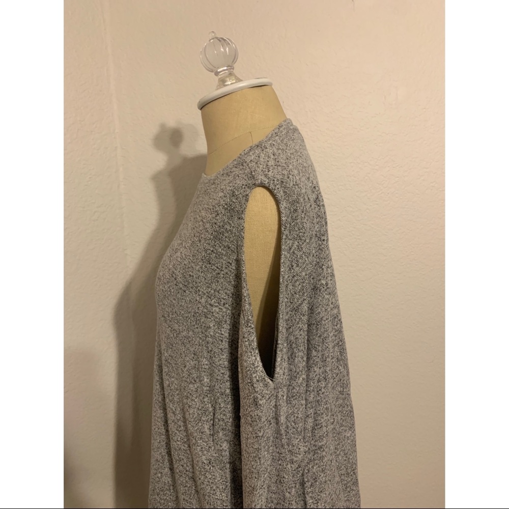 Super Soft Cold Shoulder Asymmetrical Sweater